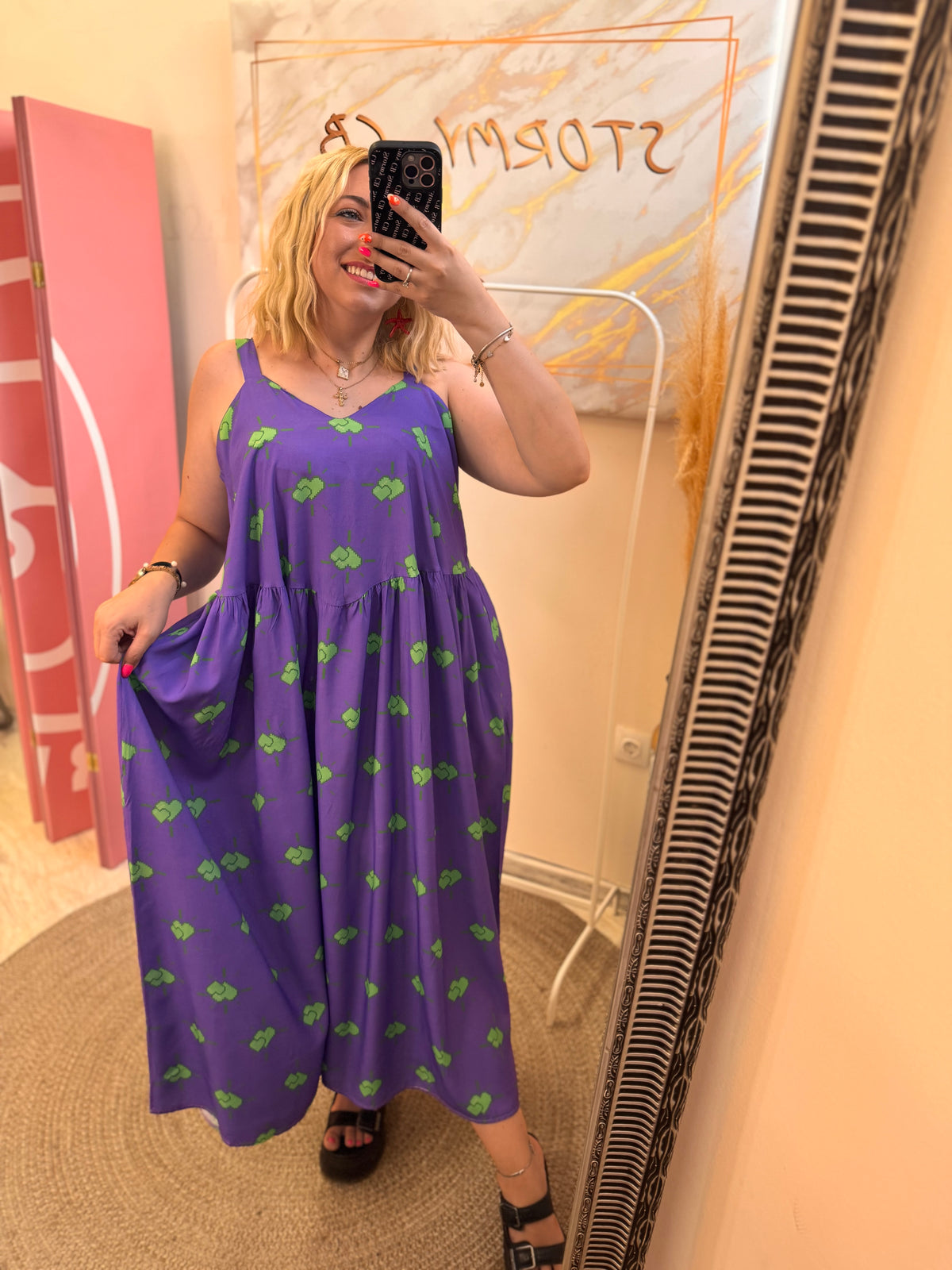 Pixel Heart MIDI Dress
