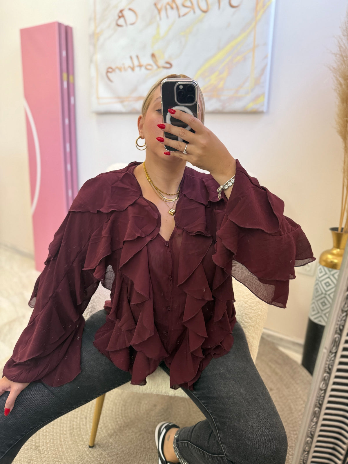 Penelope Shirt μπορντό