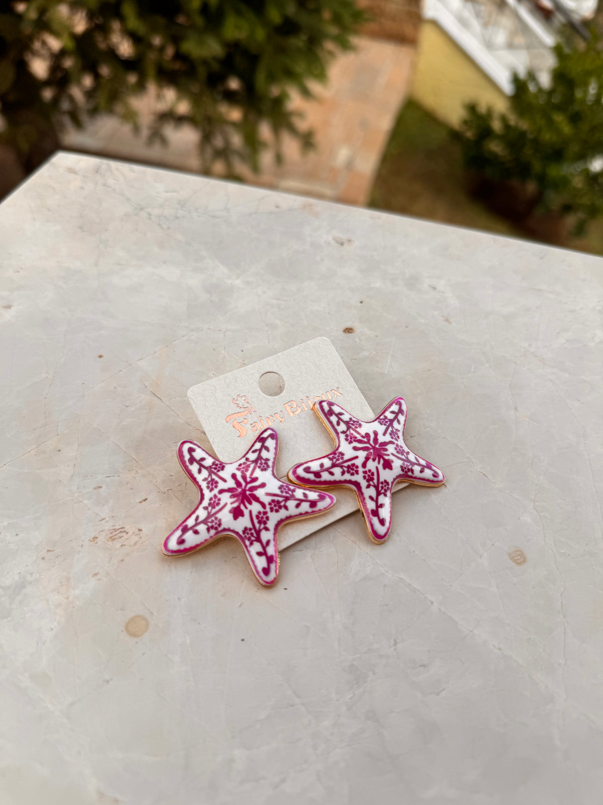 Star Pink Earrings