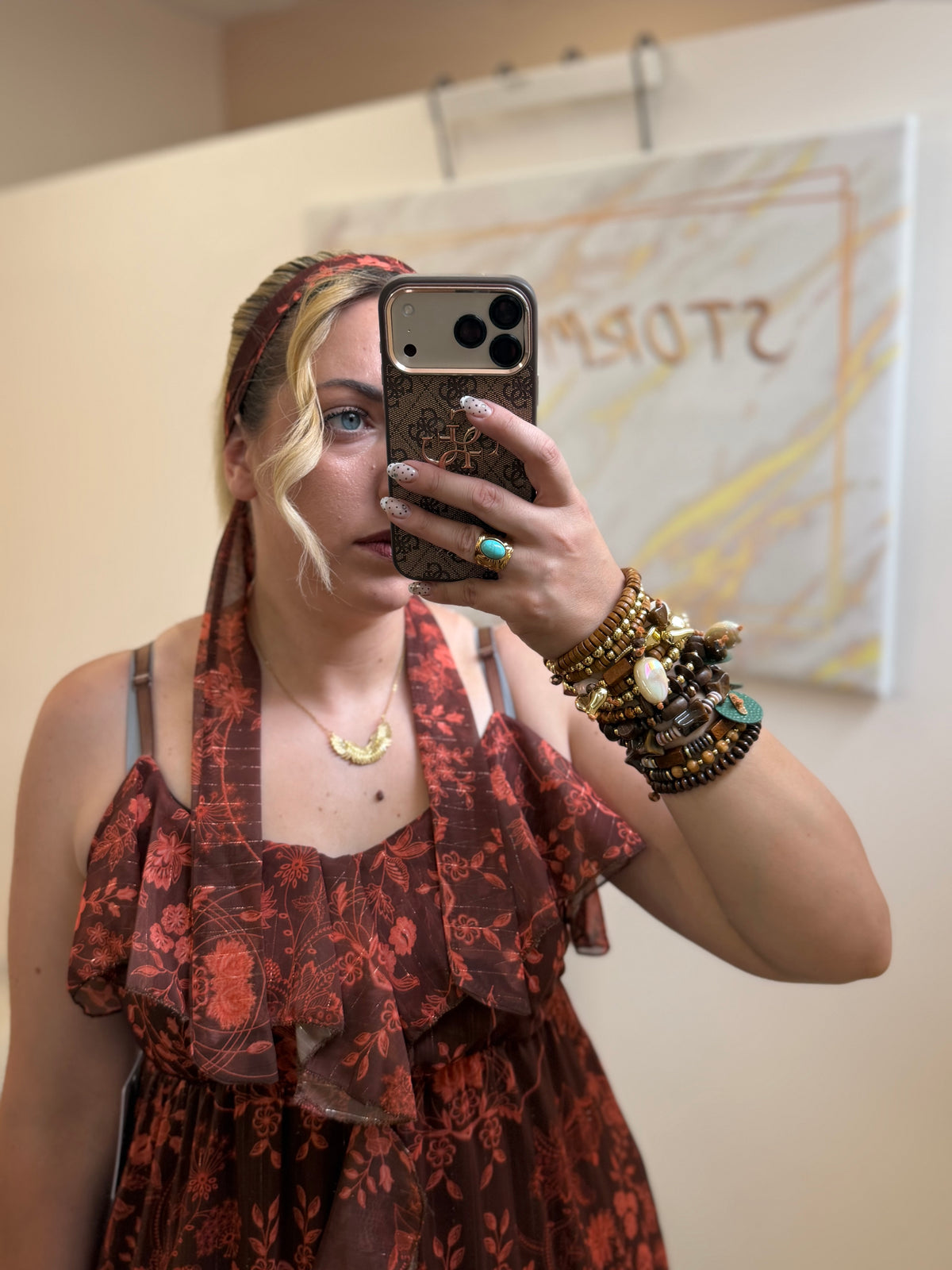 Gold & Brown Bracelet