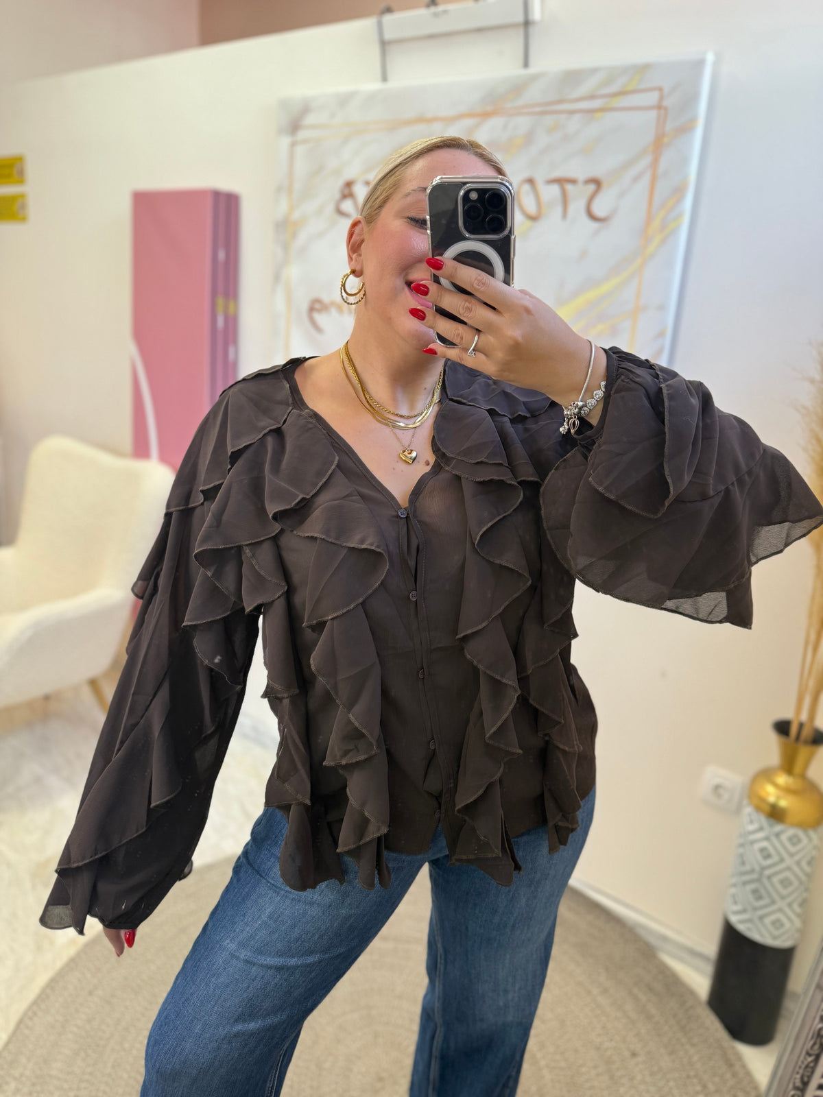 Penelope Shirt Chocolate