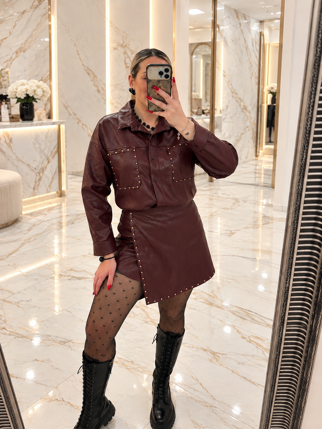 Leather Skort