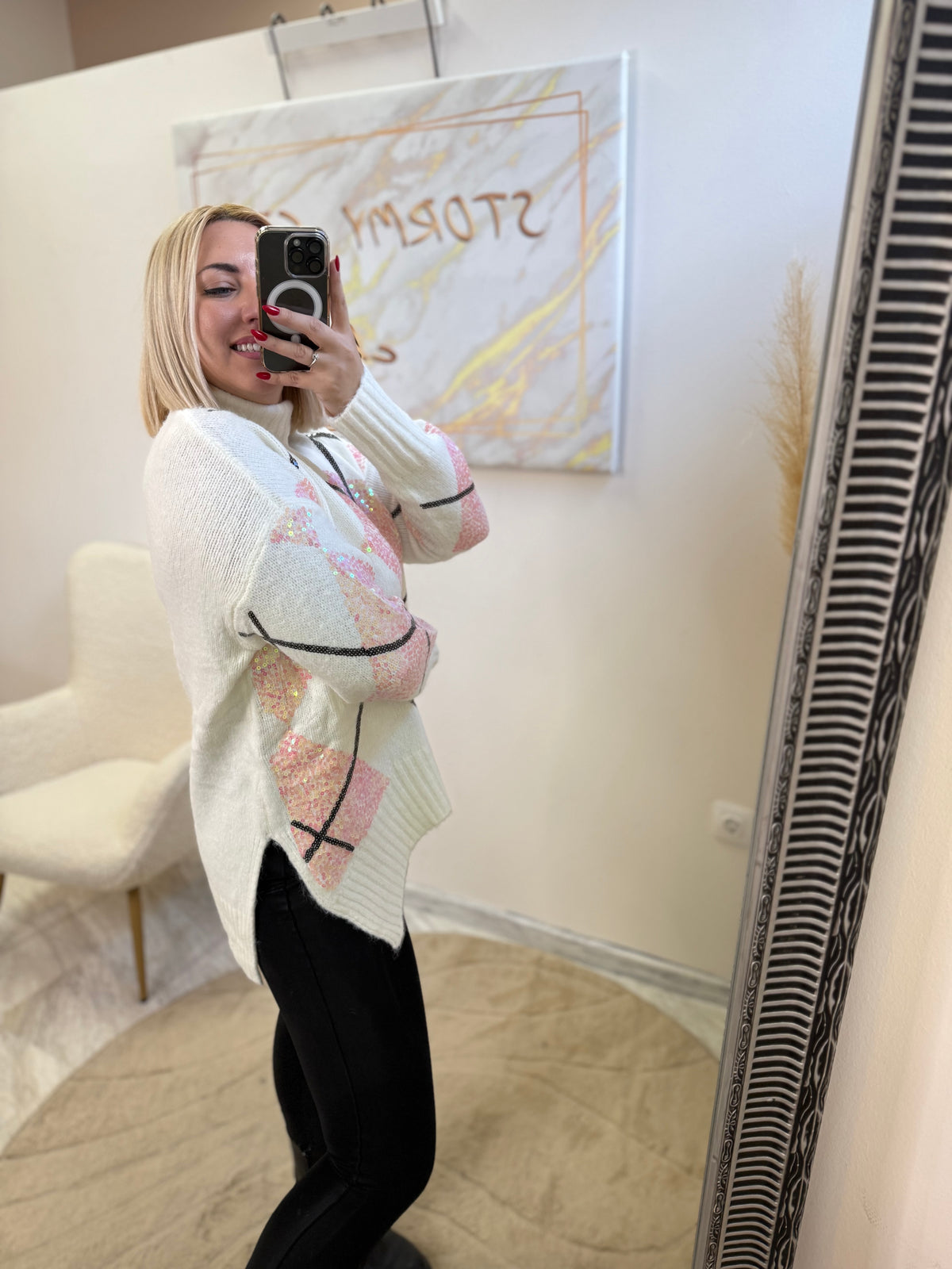 Luxury knit white