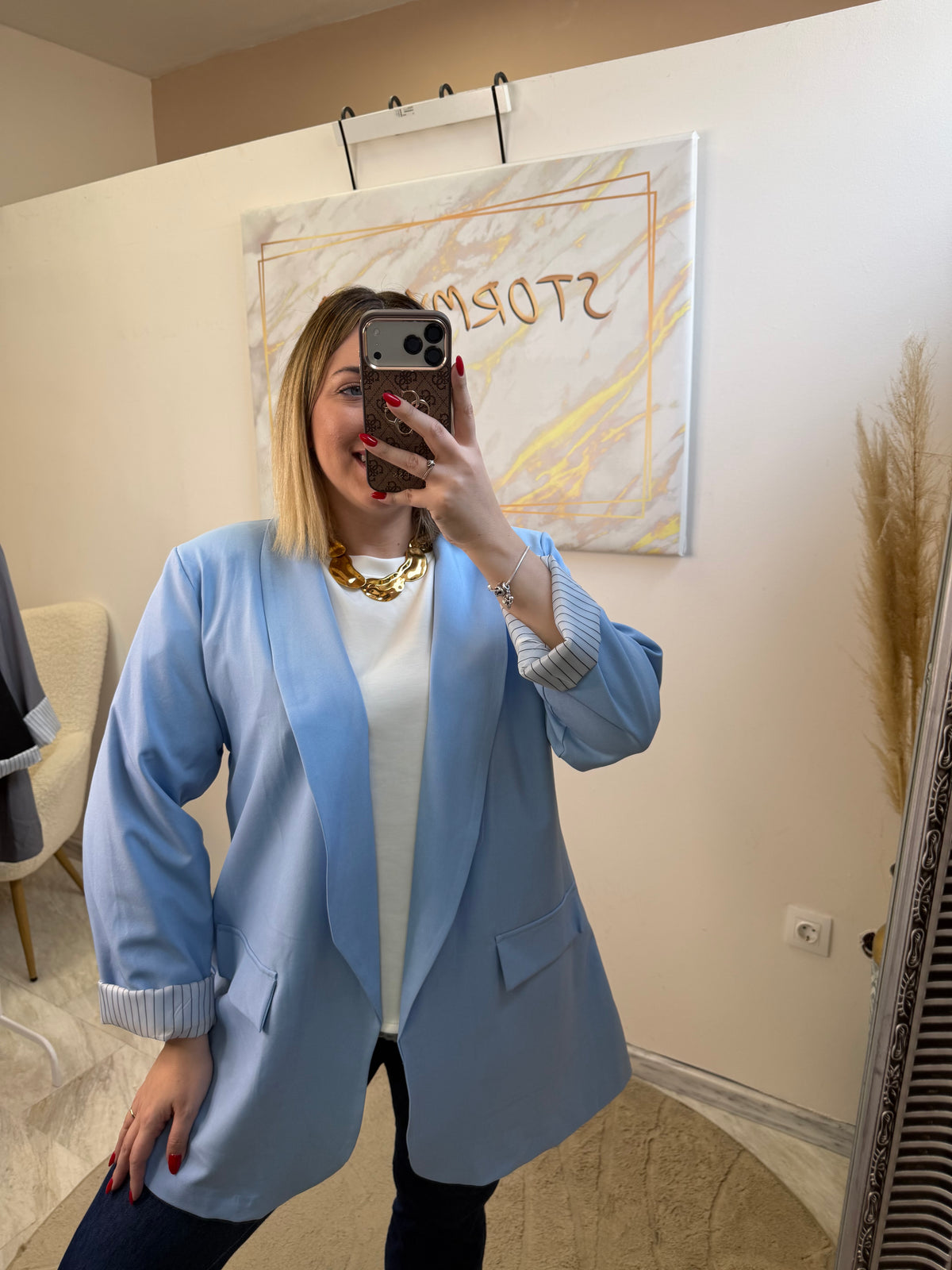 Σακάκι Oversized Ρίγα