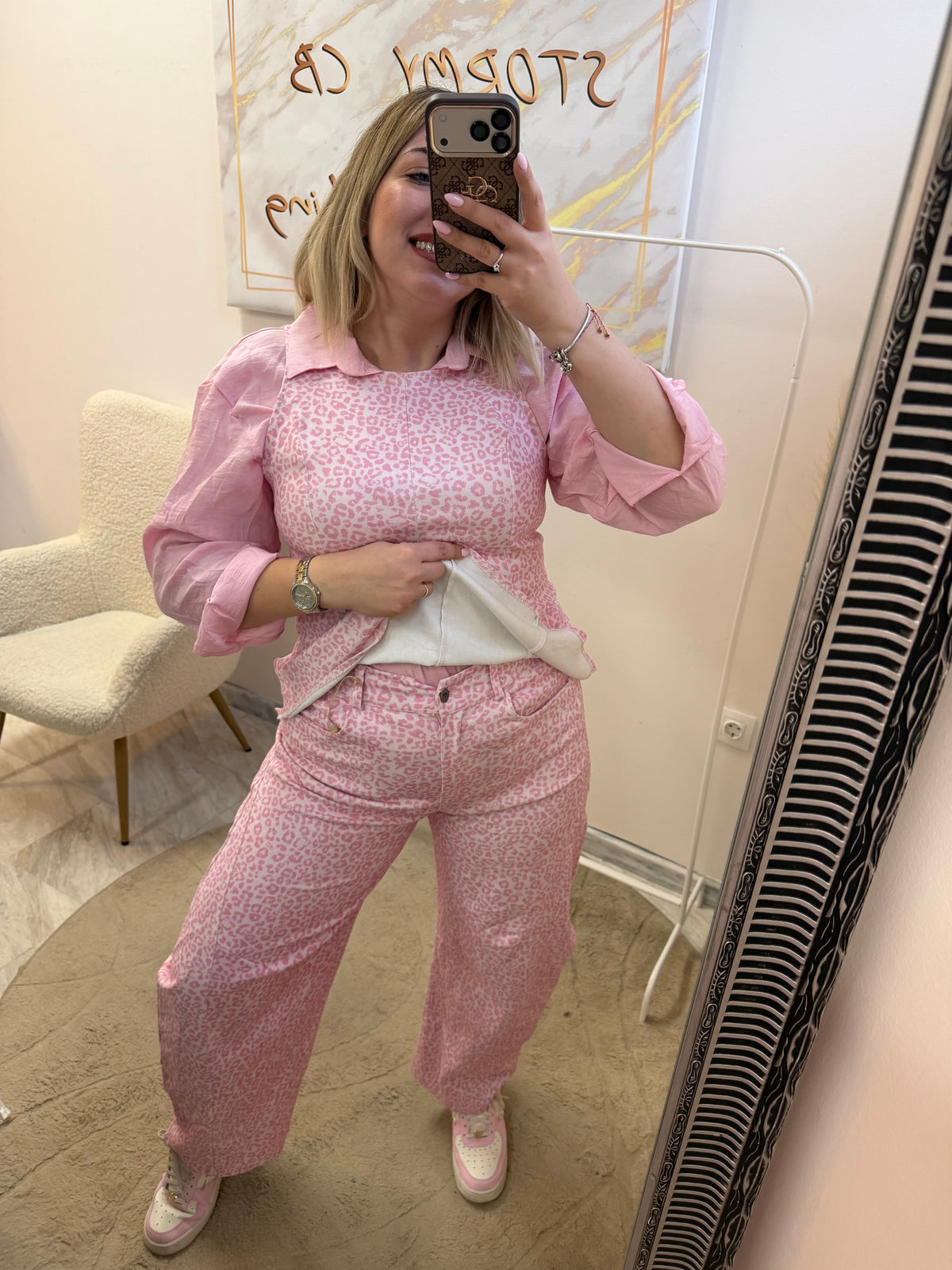 Jean leopard set