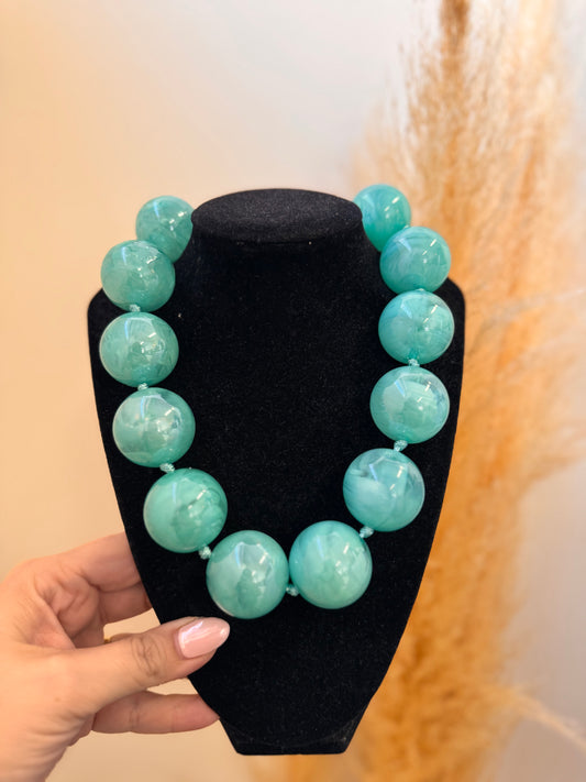 Balls Necklace Petrol