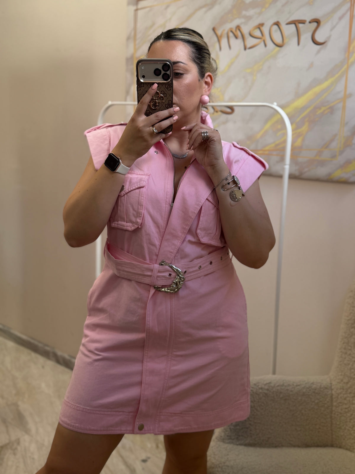 Menia Jean Dress Pink