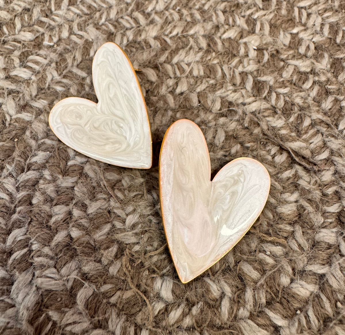 Love Earrings White