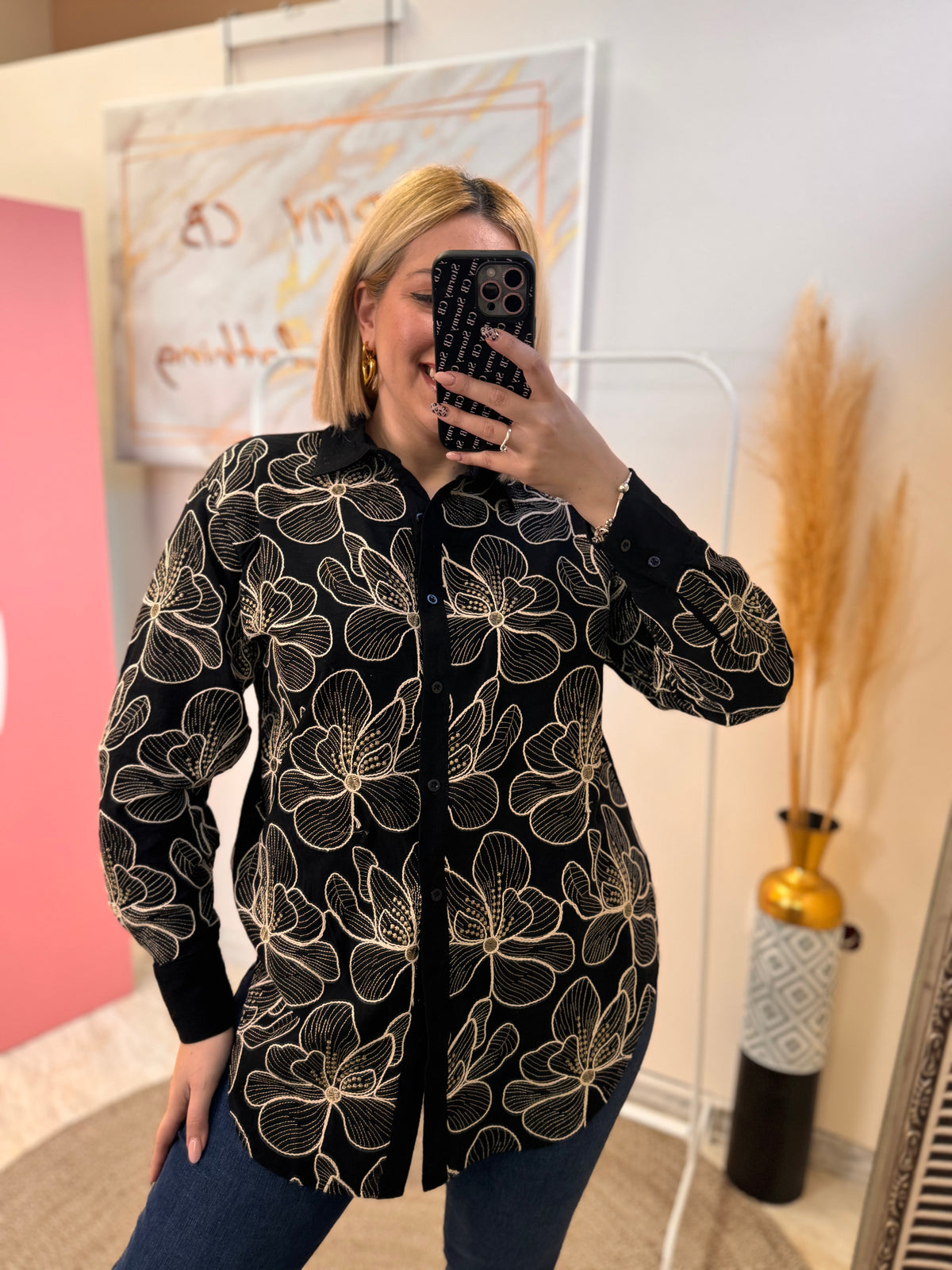 Gold Flower Shirt