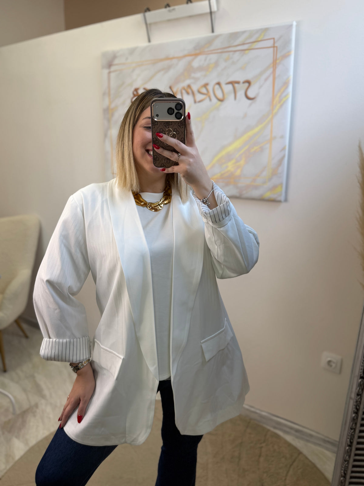 Σακάκι Oversized Ρίγα