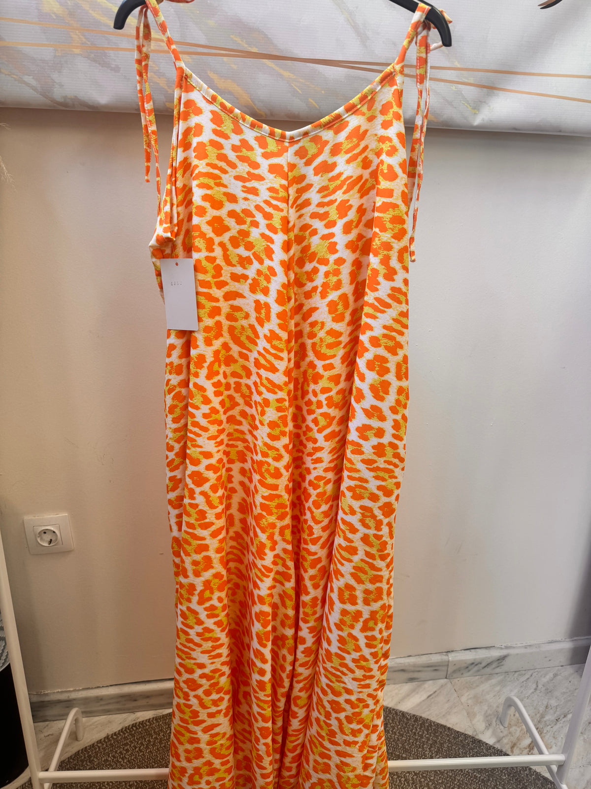 Neon Leopard Jumpsuit Orange