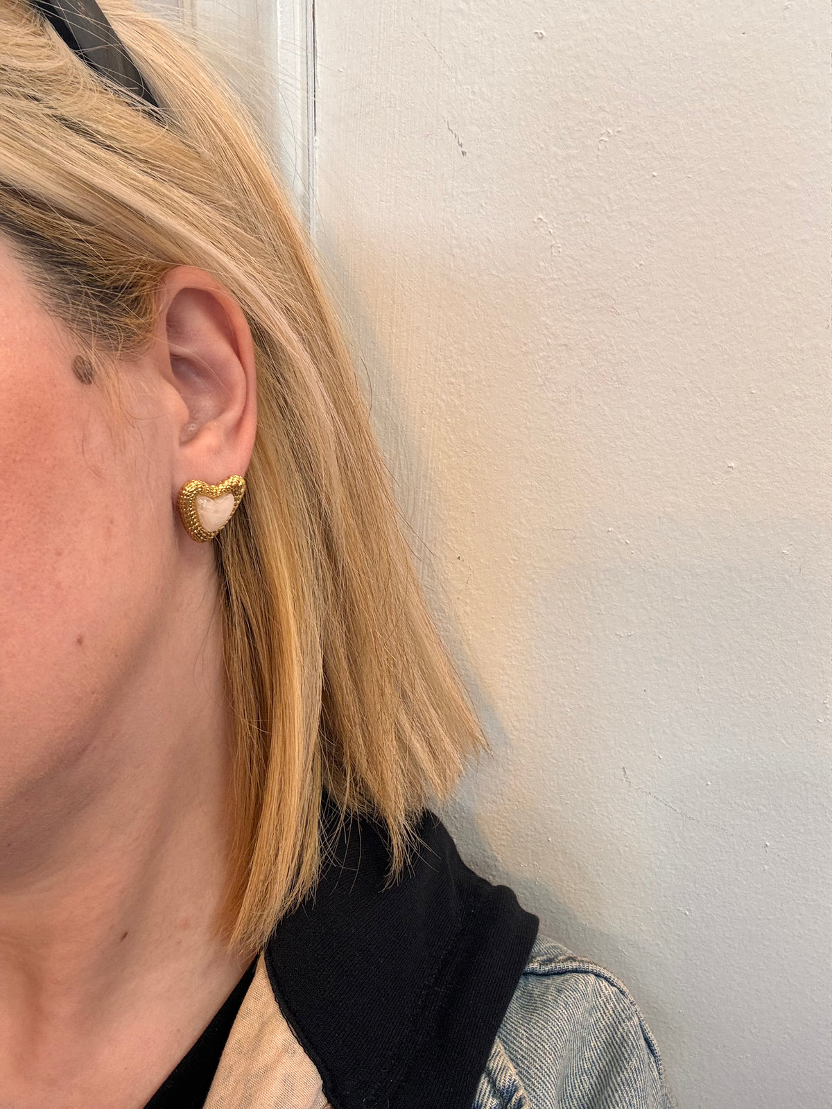 Heart Pearl Earrings