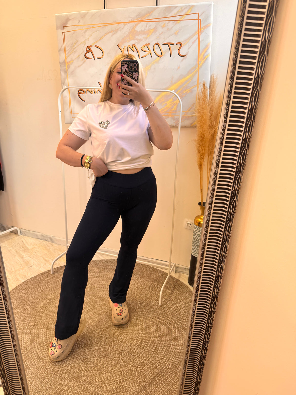 Konnie Dark Blue Elastic Pant