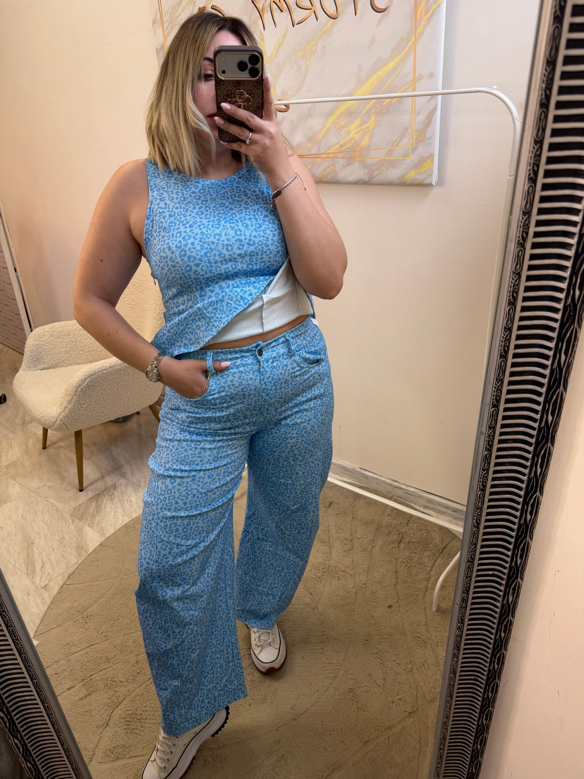 Jean leopard set
