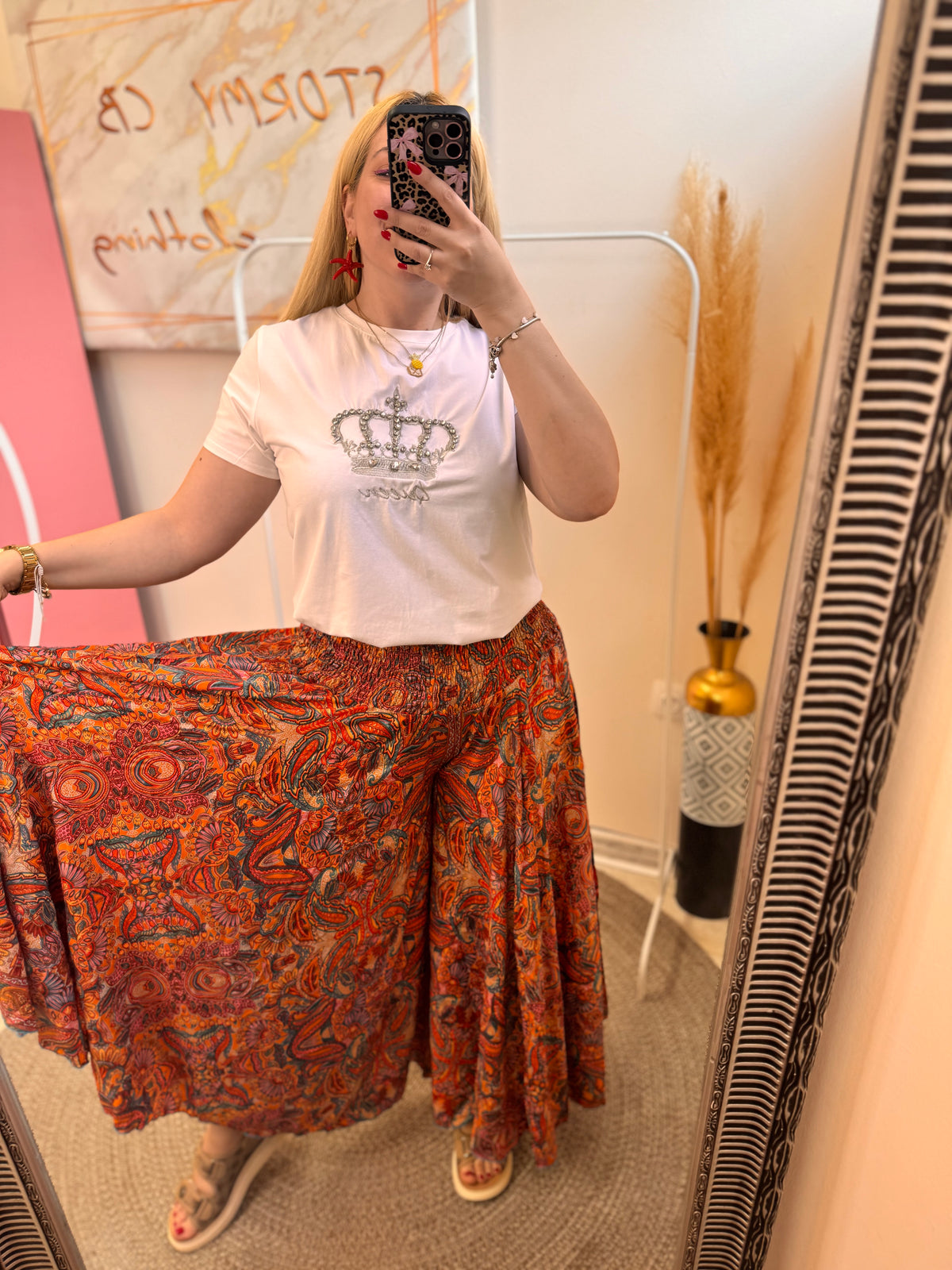 Boho Παντελονοφουστα Μετάξι