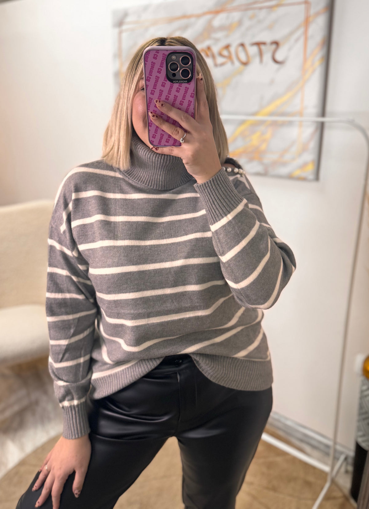 Striped Pearl Knit