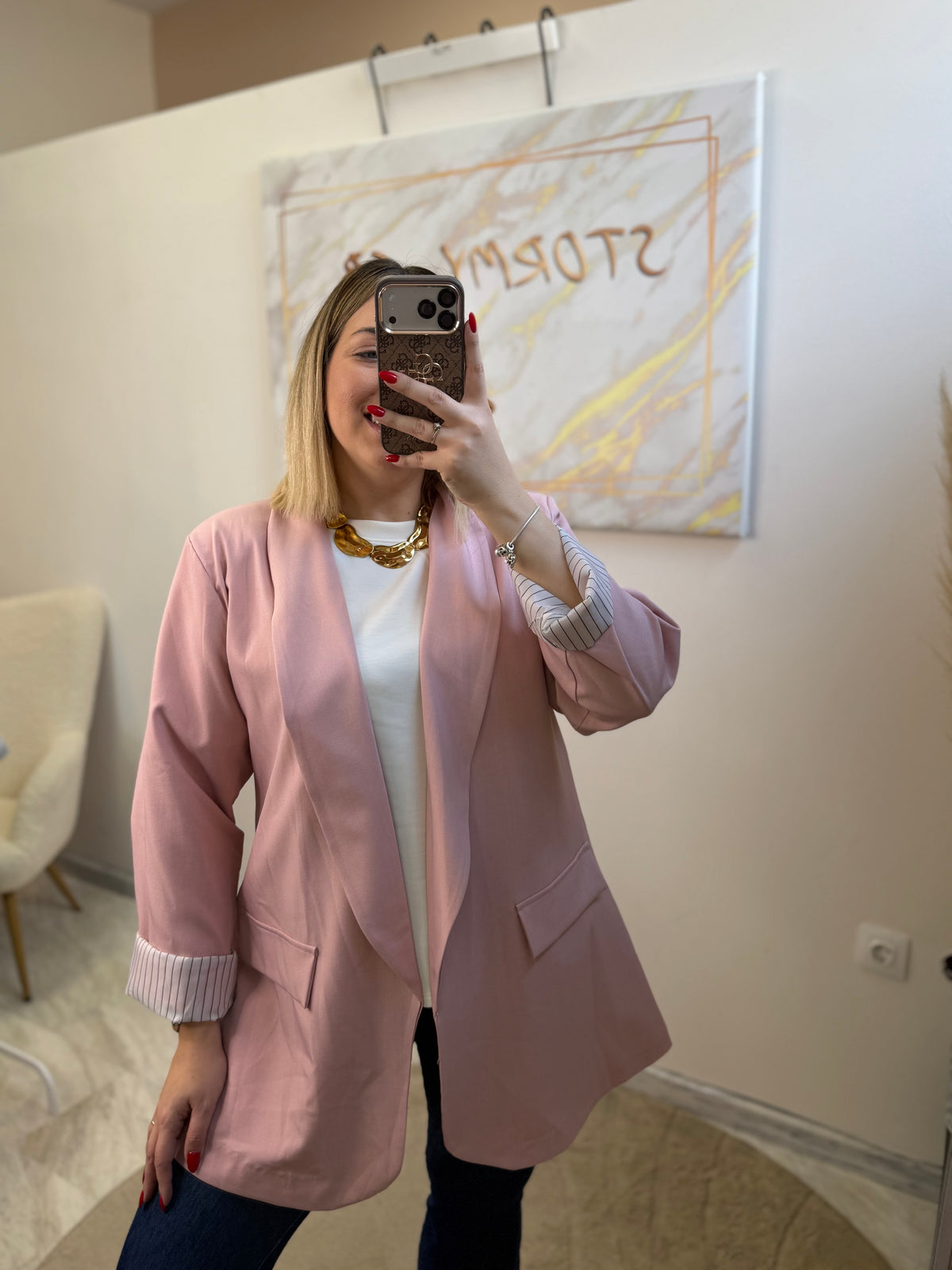 Σακάκι Oversized Ρίγα