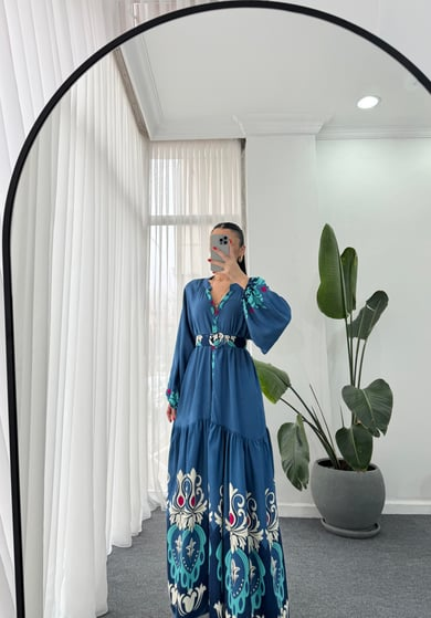 Mariana Semizie Blue Dress