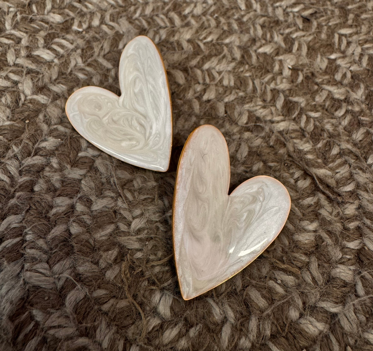 Love Earrings White