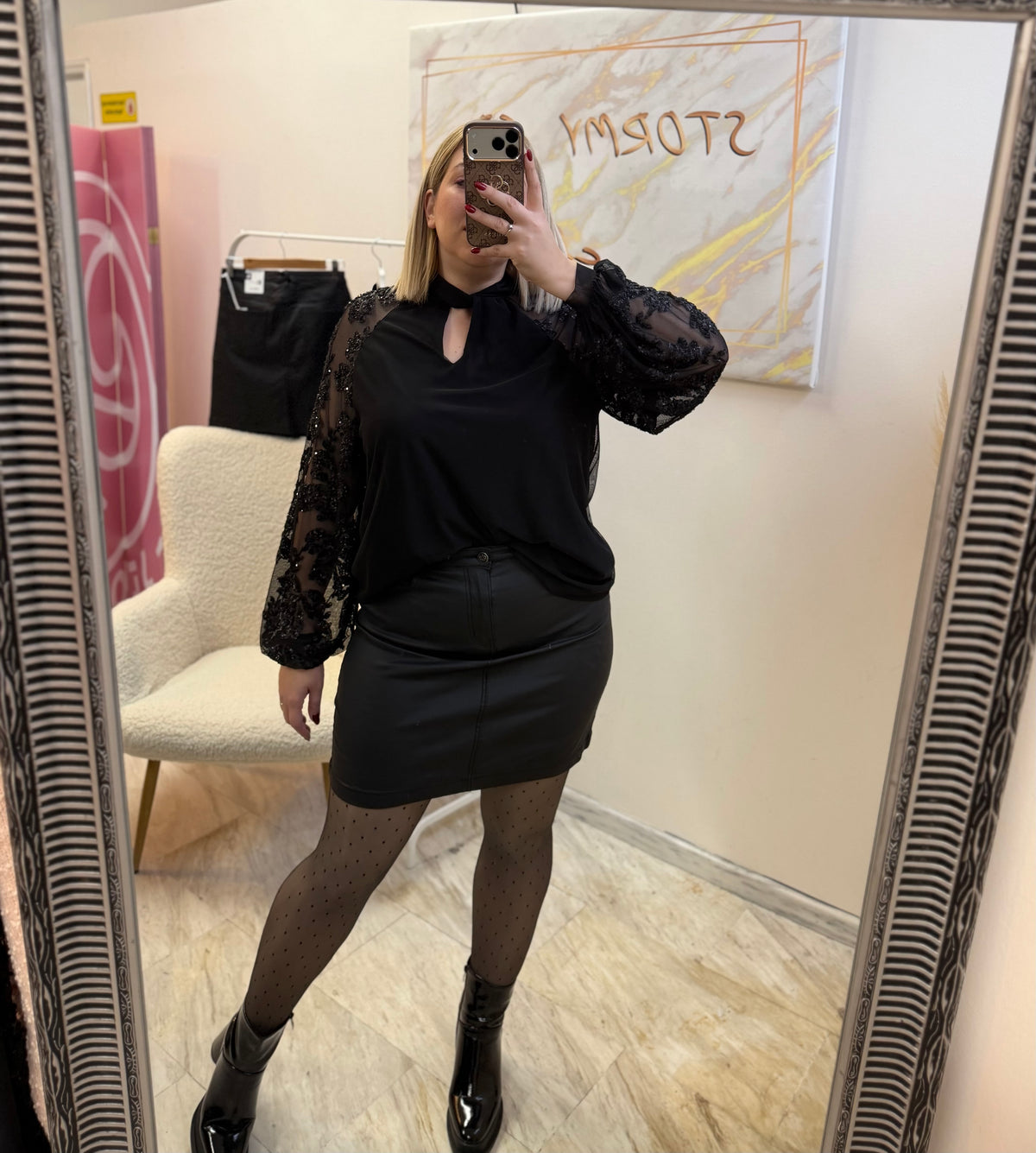 Eco Leather Skirt