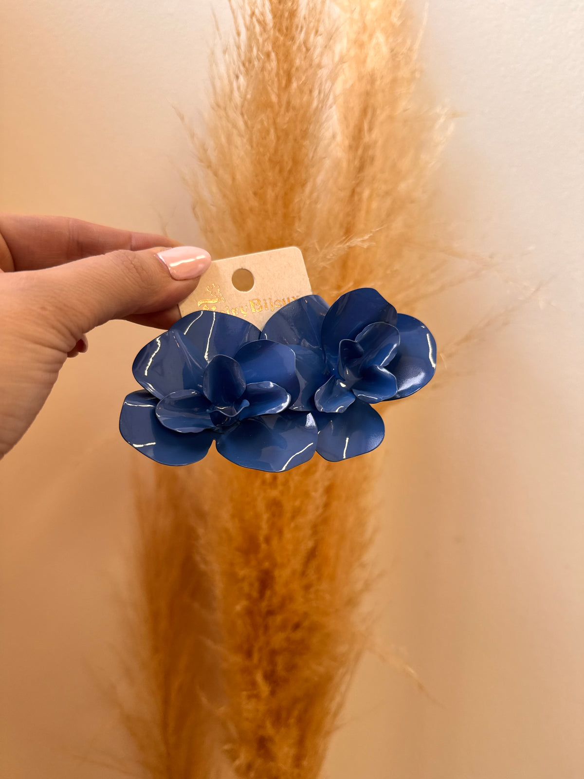Flower Earrings Blue