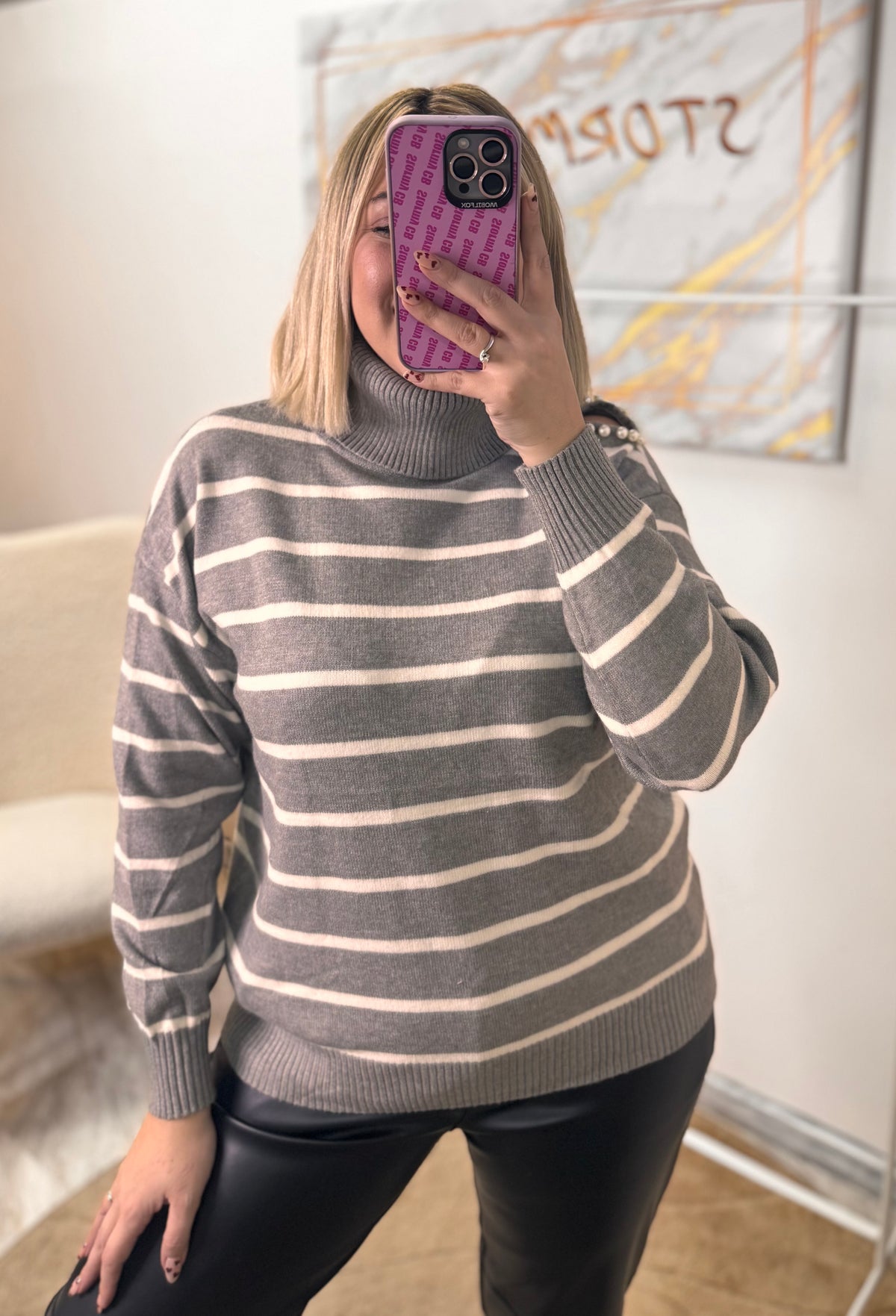 Striped Pearl Knit