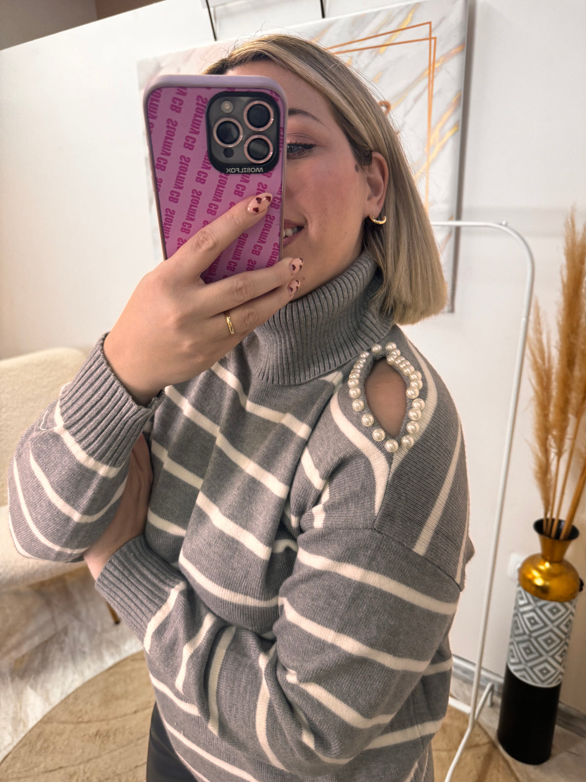 Striped Pearl Knit