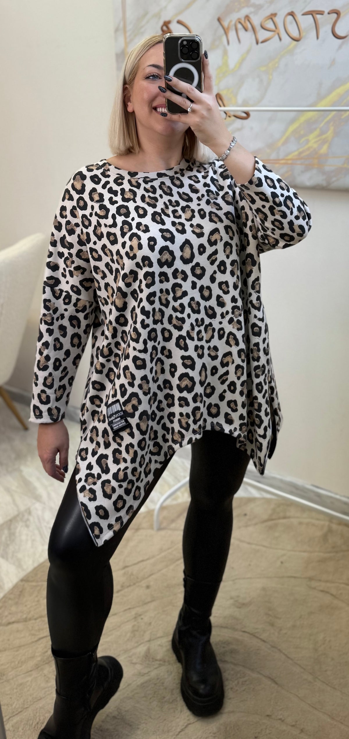 Oversized Leopard Shirt