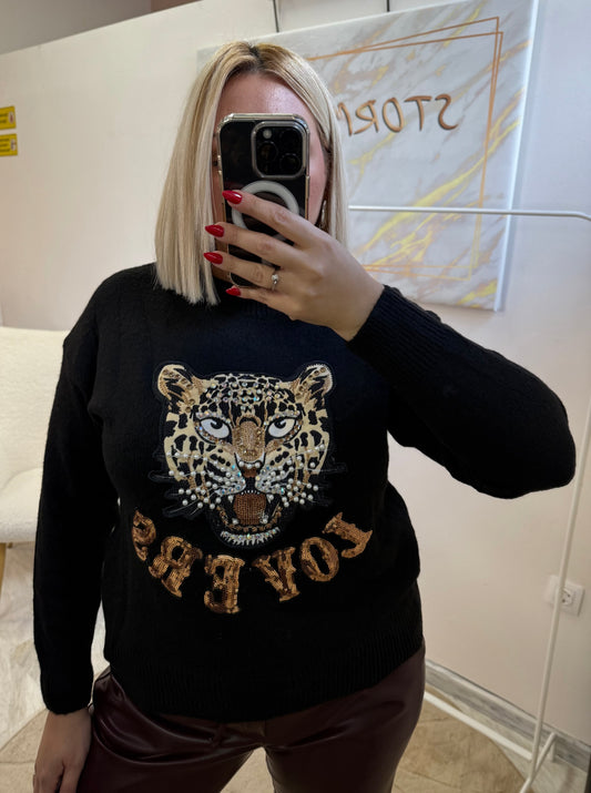 Lion Strass Knit