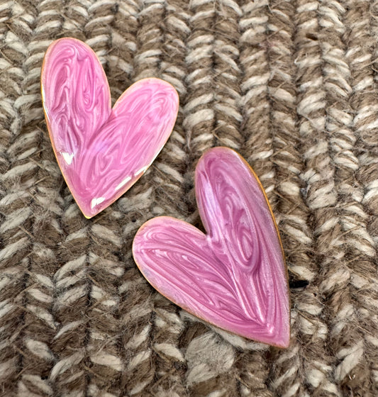 Love Earrings Purple