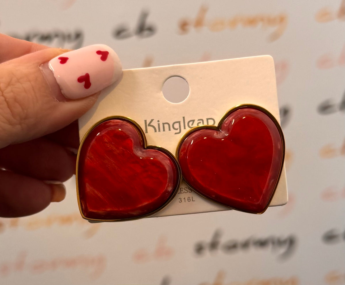 Luna Red Earrings