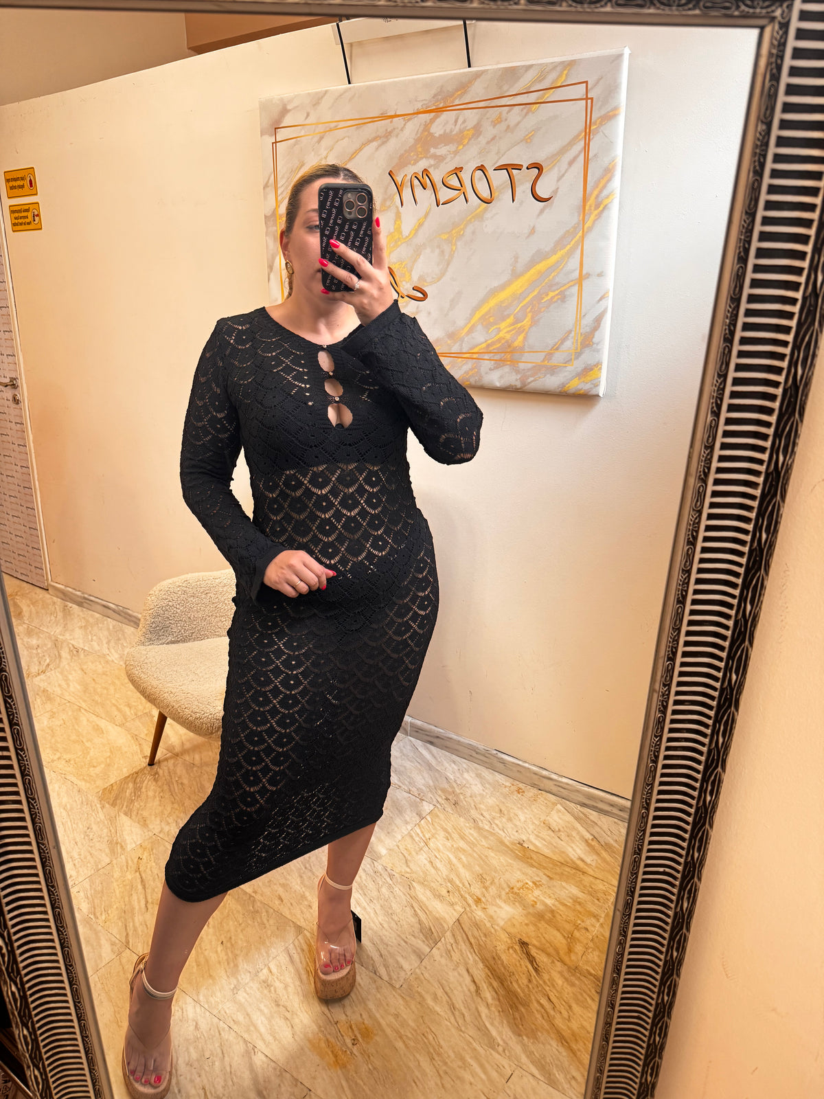 Beach Dress Knit Strass