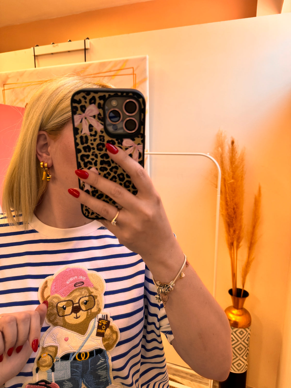 Bee Hoops Earrings