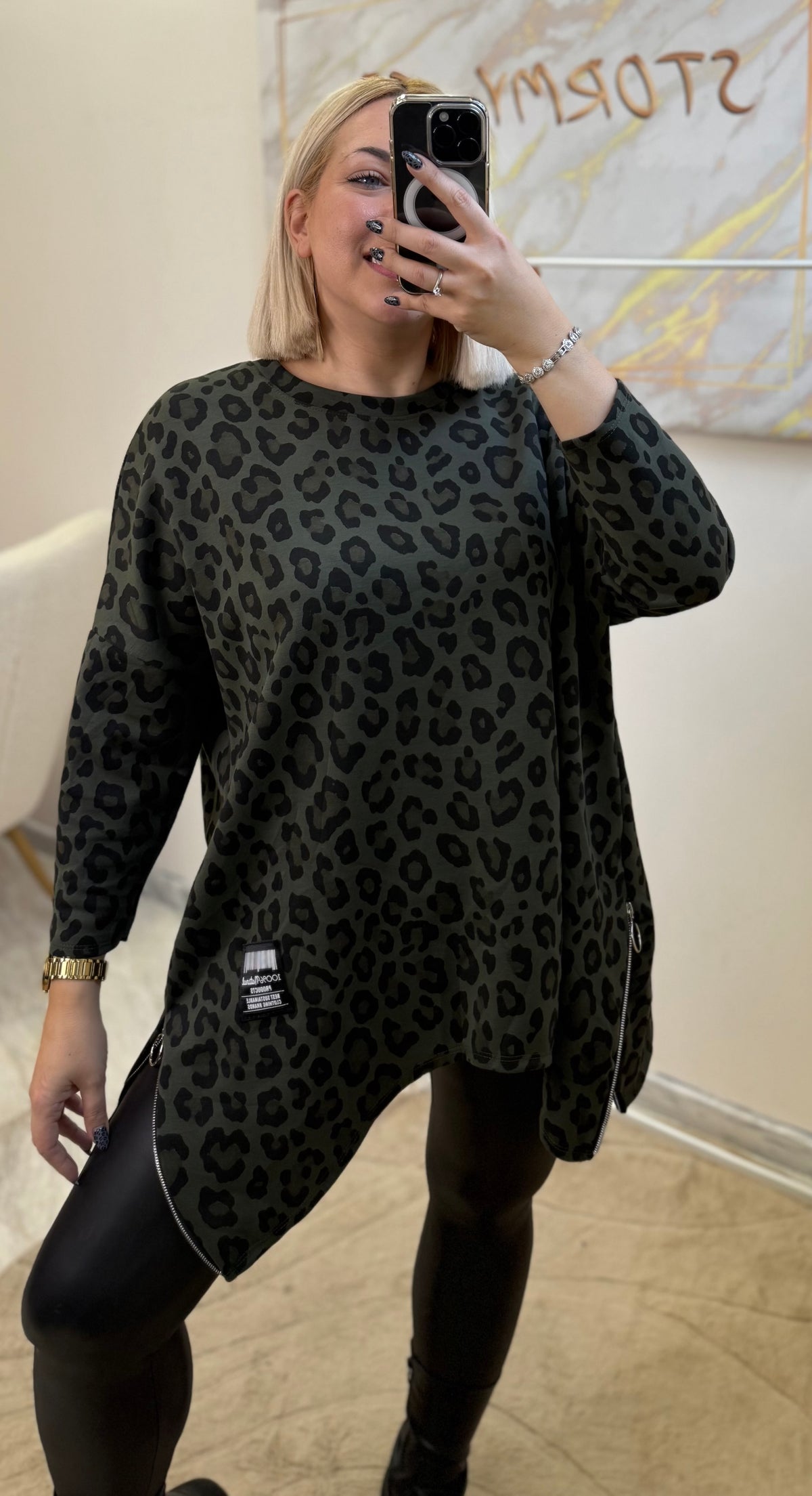 Oversized Leopard Shirt