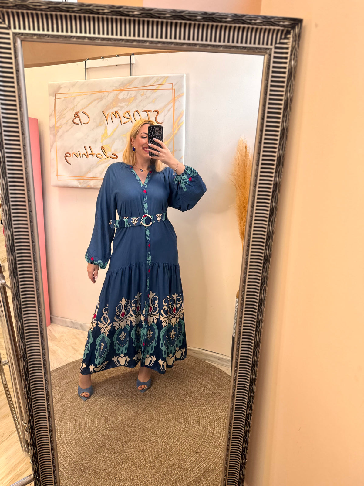 Mariana Semizie Blue Dress
