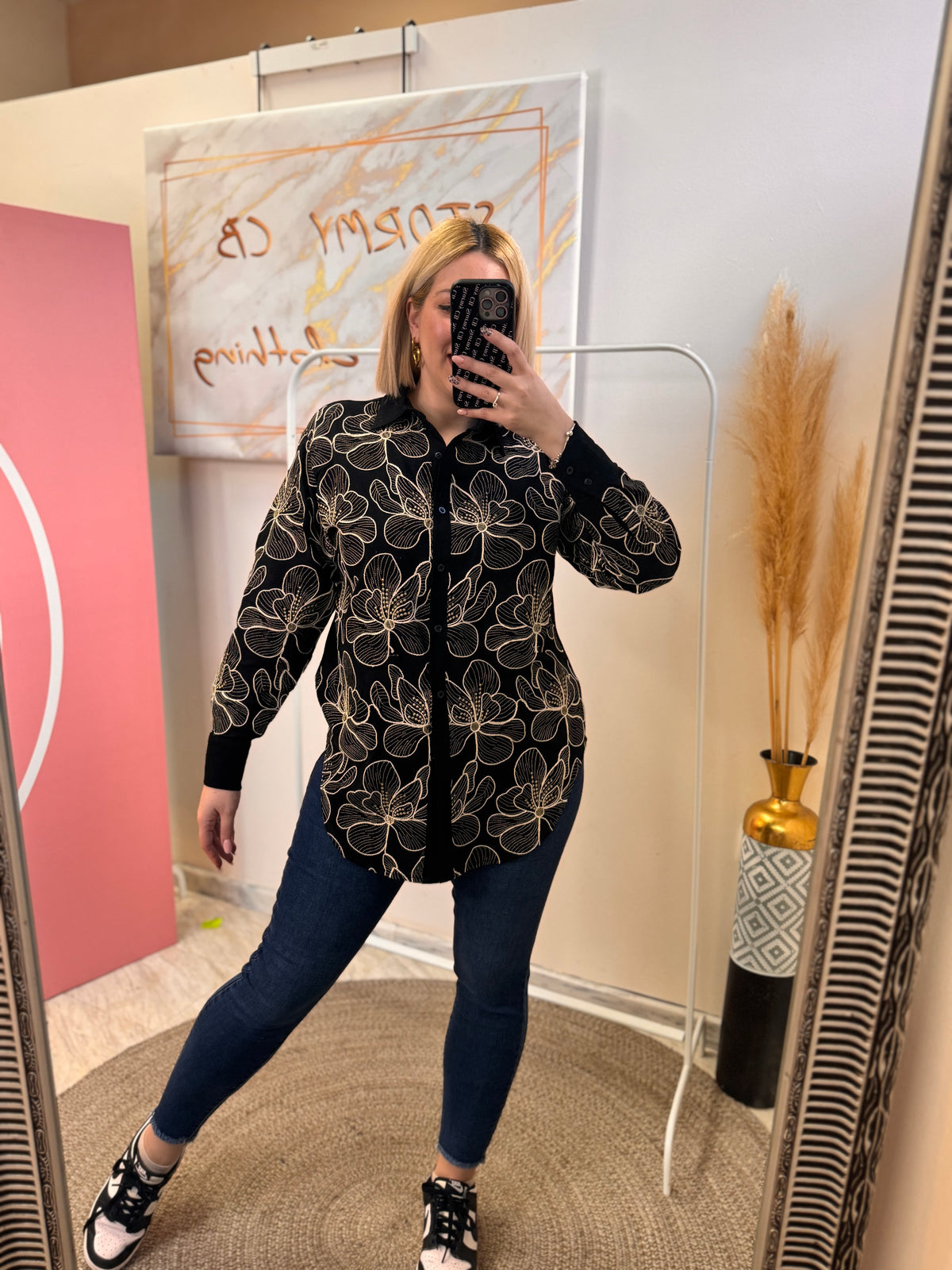 Gold Flower Shirt