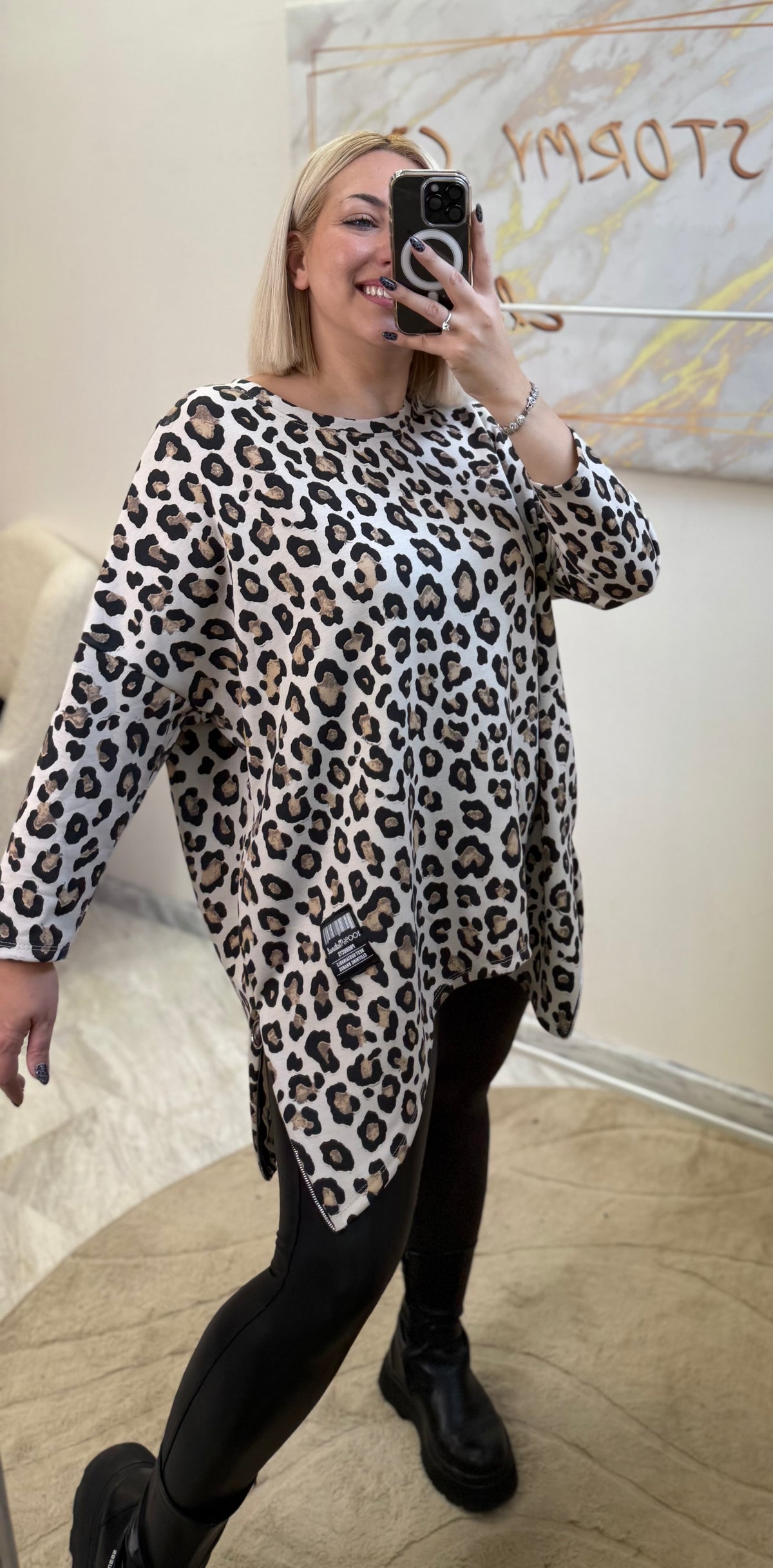 Oversized Leopard Shirt