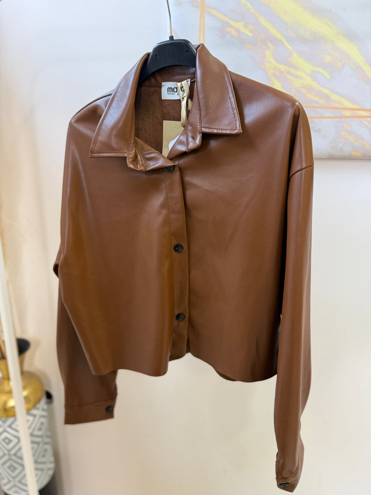 Δερματίνη Πουκαμισο Soft Camel