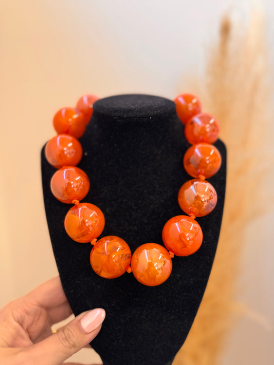 Balls Necklace Orange
