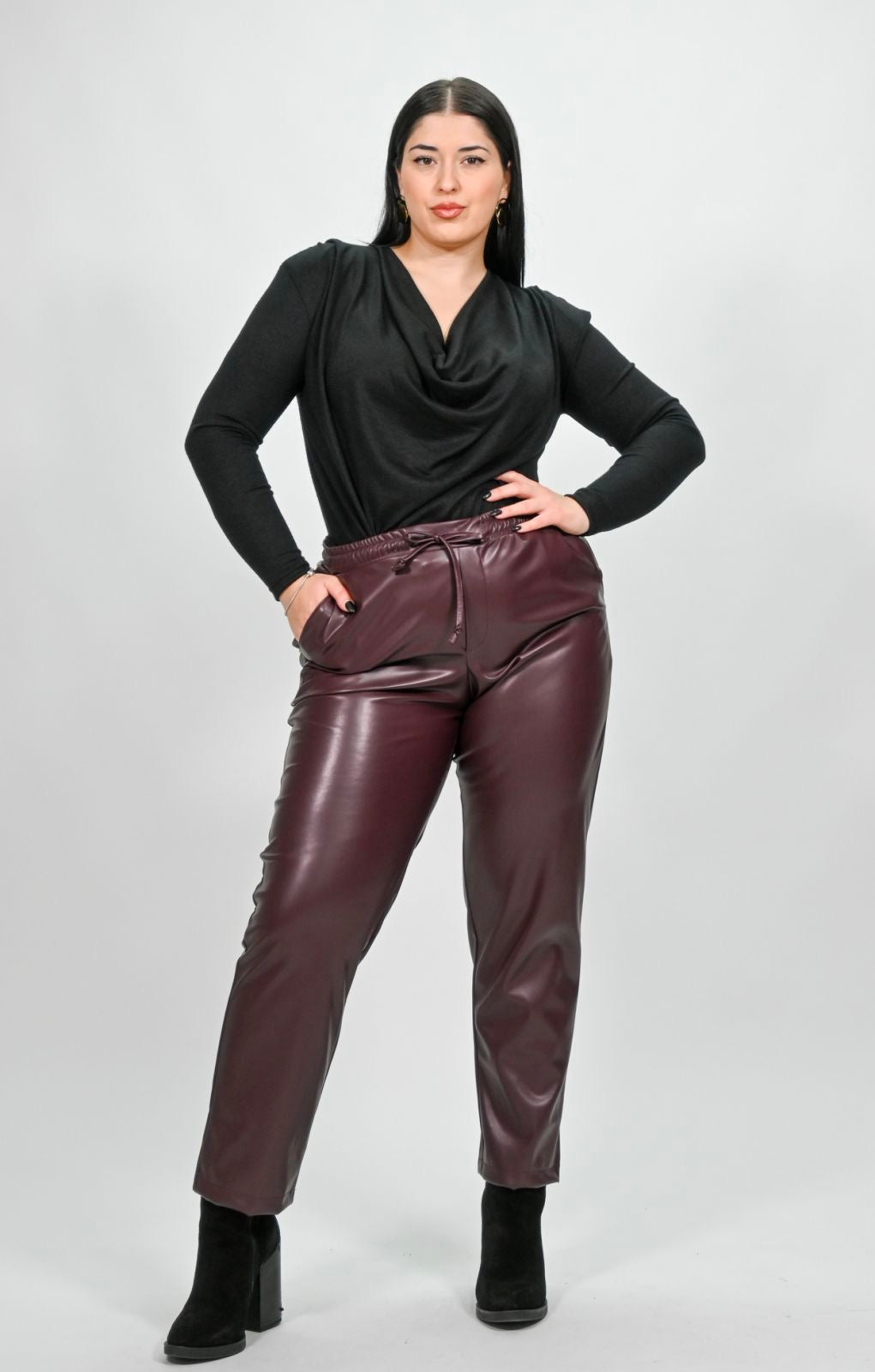 Δερματίνη Μπορντό Soft Plus size
