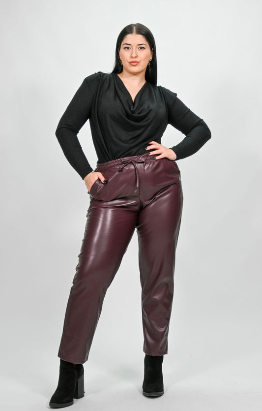 Δερματίνη Μπορντό Soft Plus size