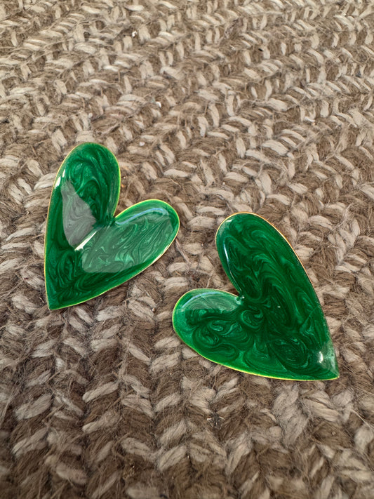 Love Earrings Green