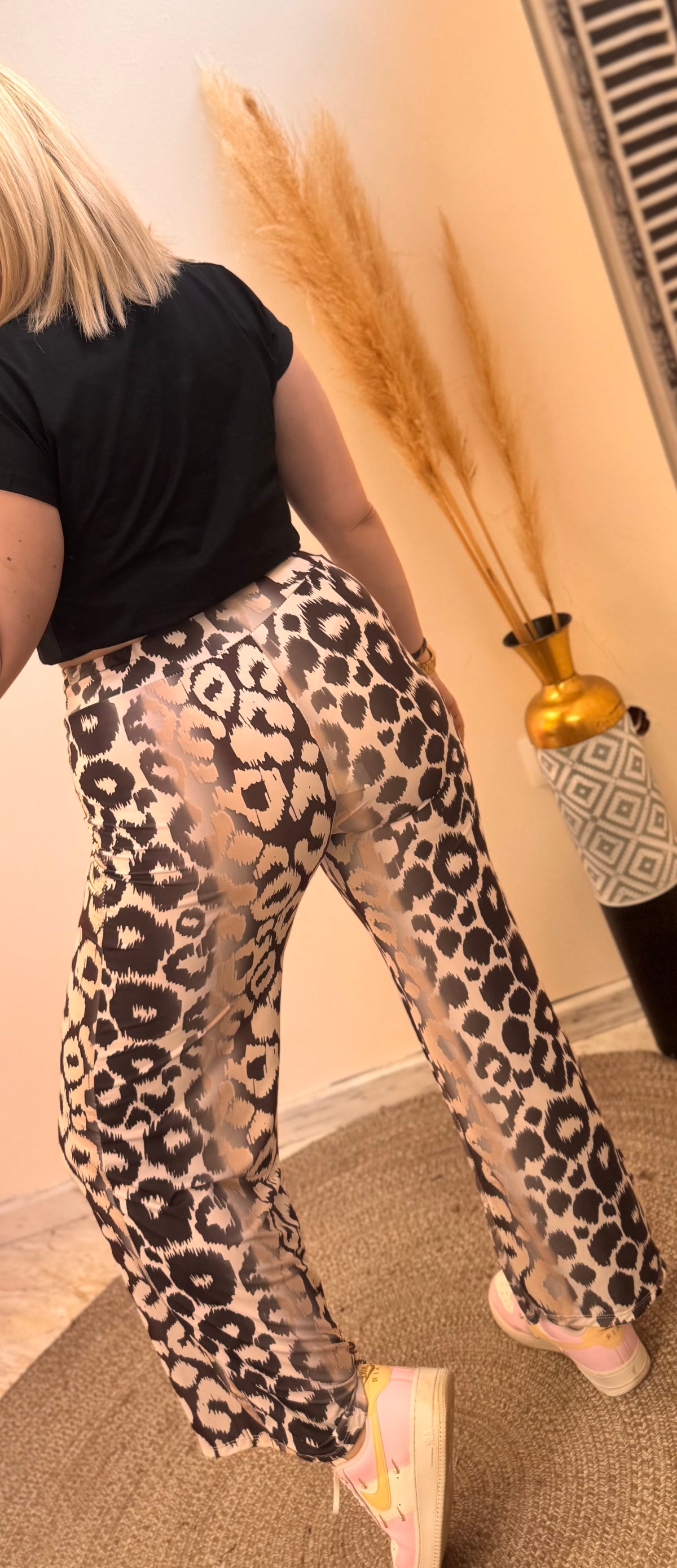 Leopard 🐆 gold elastic pant