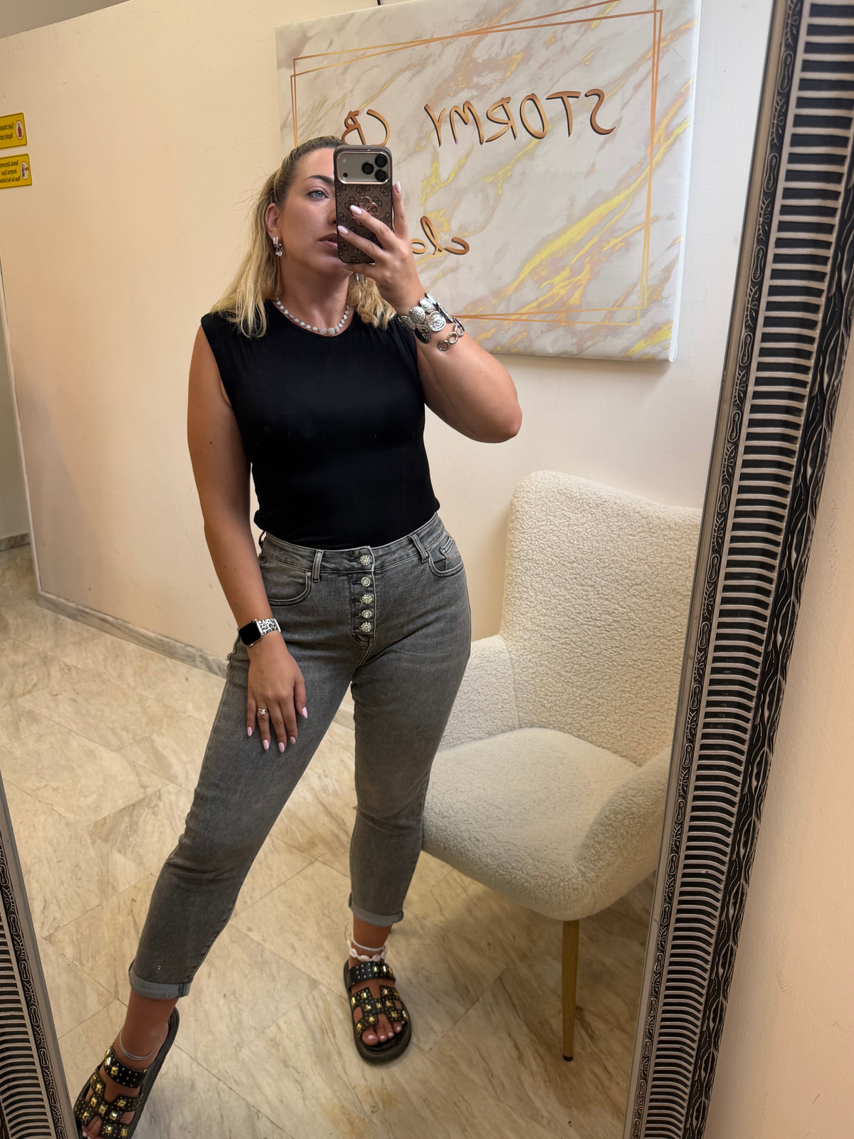Anna Strass Jean light grey