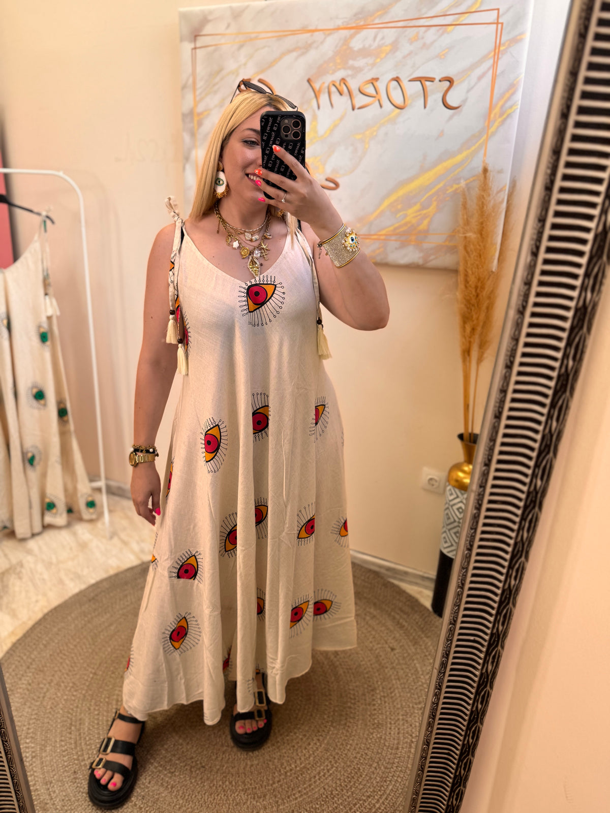 Eye Dress Orange