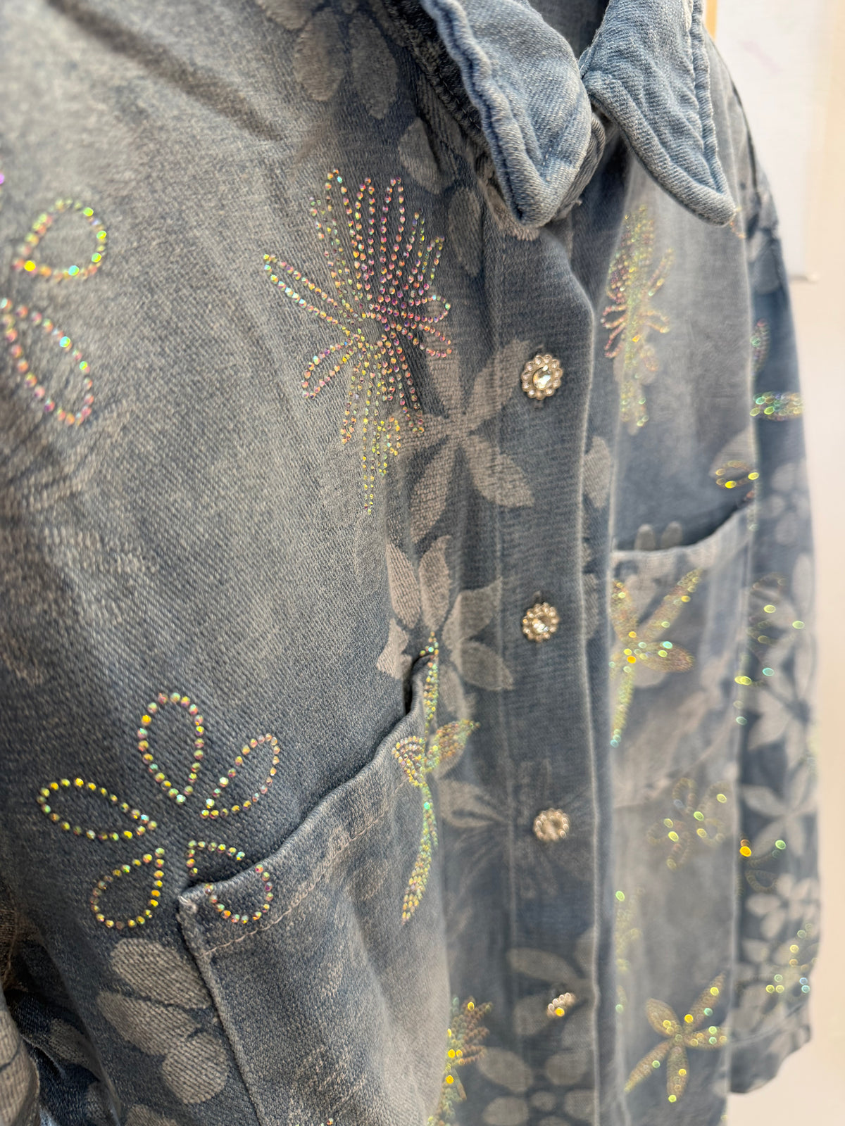 Jean Jacket Flowers