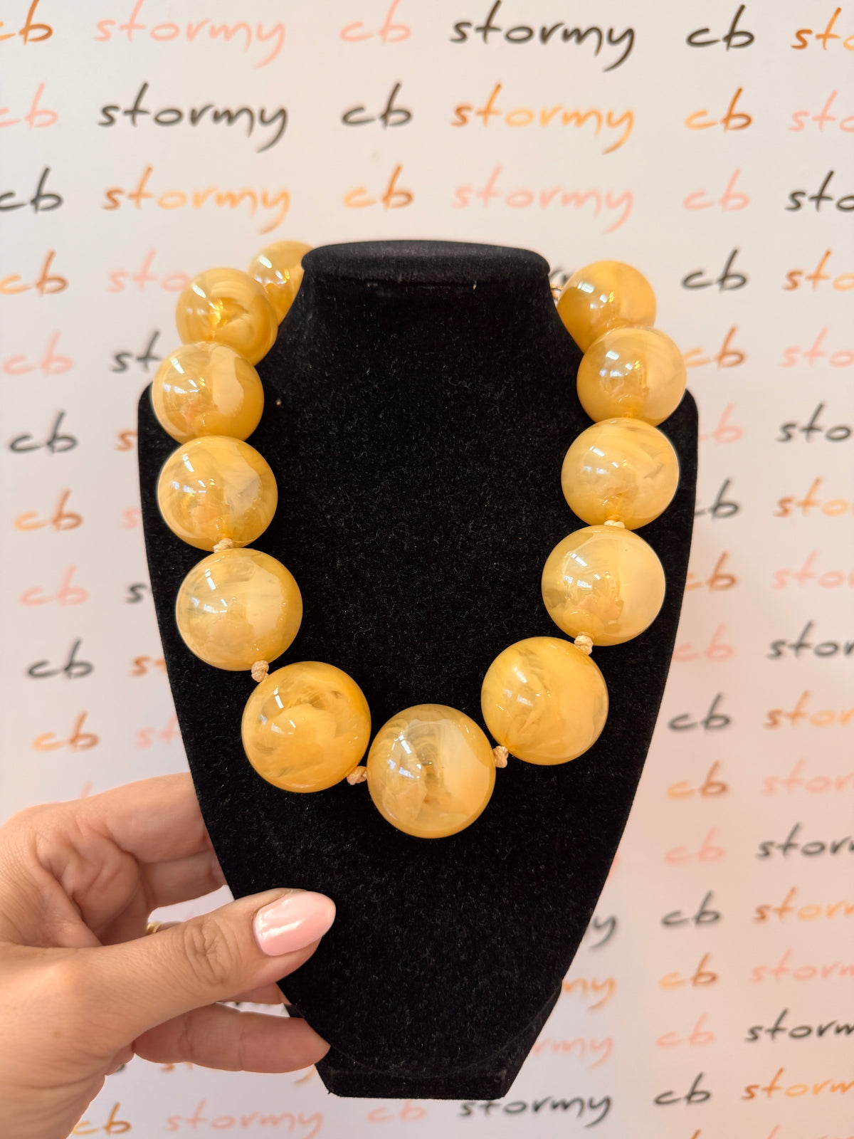 Balls Necklace Light Beige
