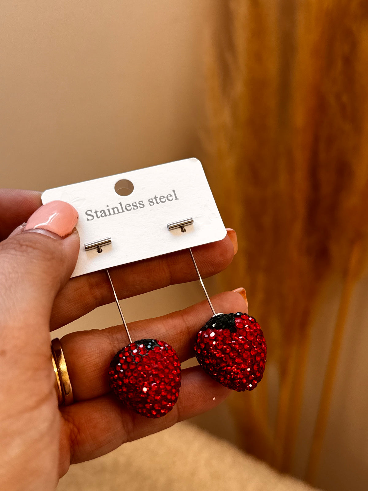 Strawberry Strass Earrings