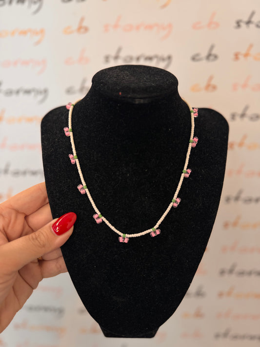 Cherry 🍒 Necklace Pink
