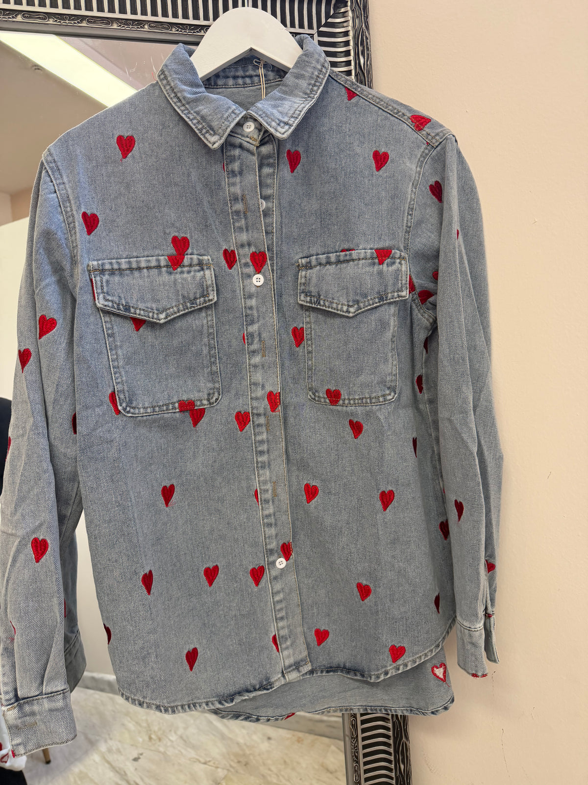 Jean Jacket Heart Blue
